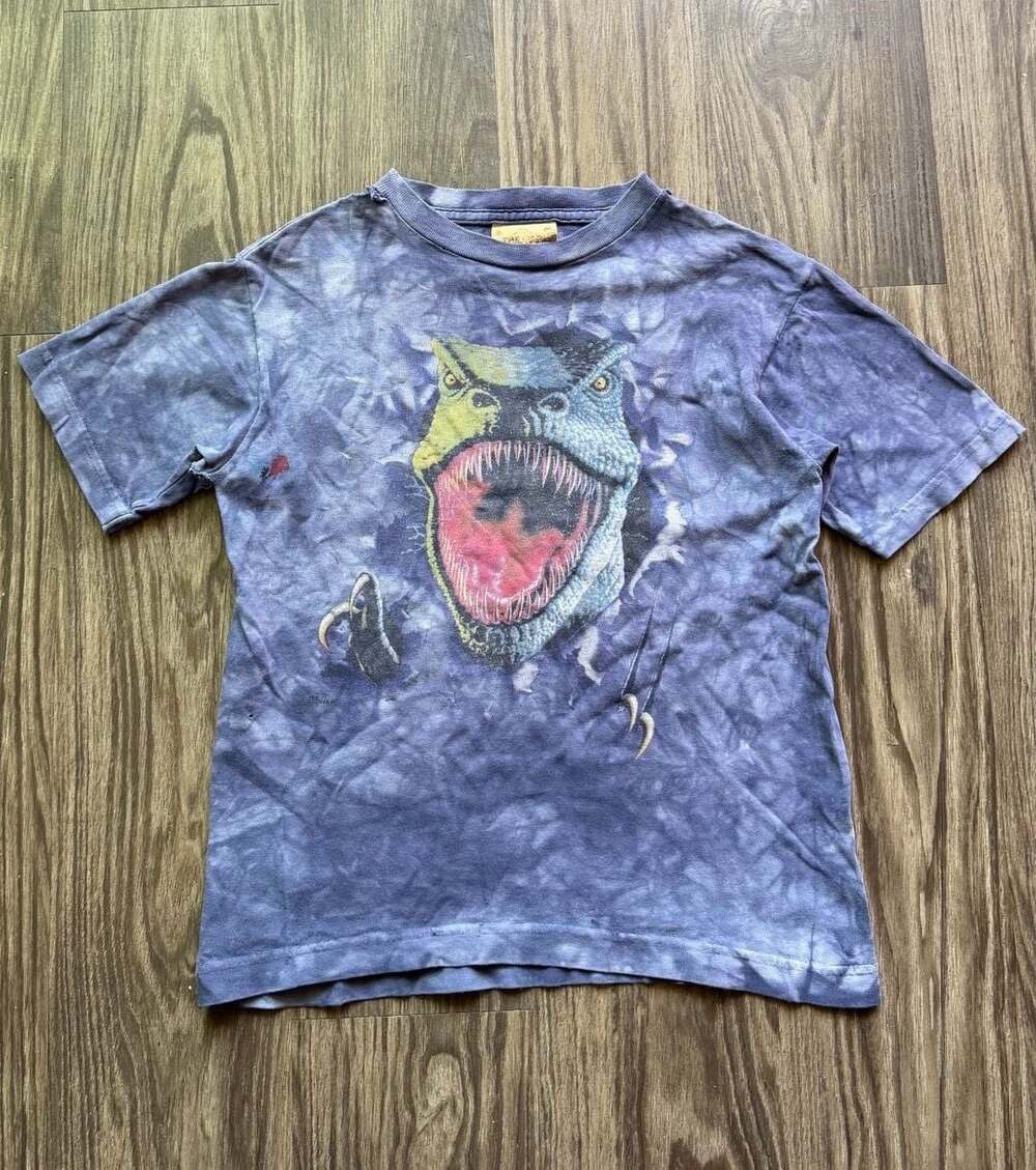Vintage The Mountain Dinosaur Tie Dye Graphic Tee